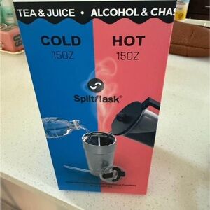 Split Flask Dual-Compartment 15oz Tumbler - stainless